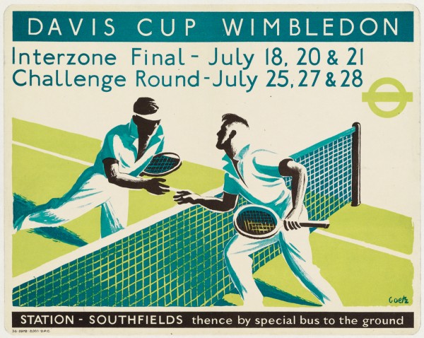 Walter Goetz Davis Cup Wimbledon Vintage Tennis Poster by VINTAGE POSTER